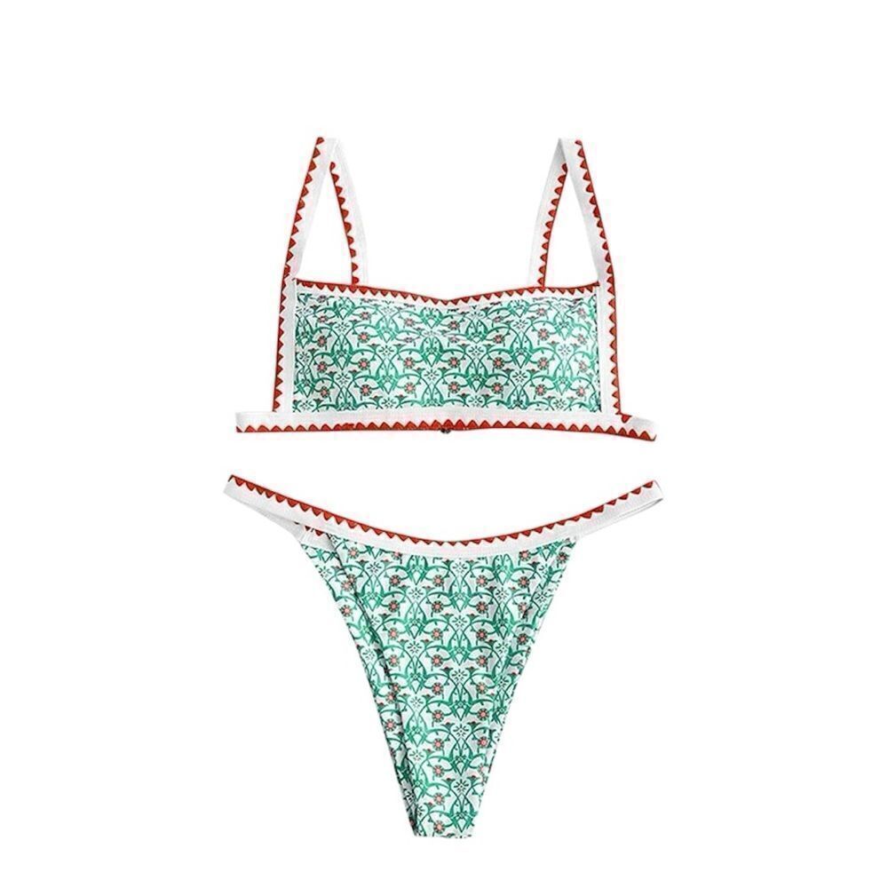 ZAFUL Women's Bohemian Swimsuit Strappy Tie Side Bikini NWT